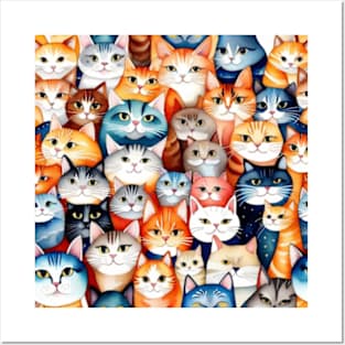 Colorful cats Posters and Art